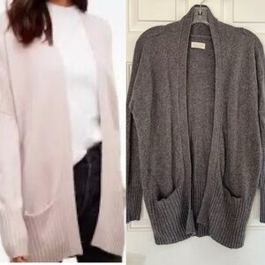 Aritzia Azure Skies Cashmere Angora Cardigan XS Grey